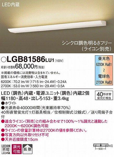 LGB81586LU1 pi\jbN uPbg LEDiFj (LGB81586LV1 i)