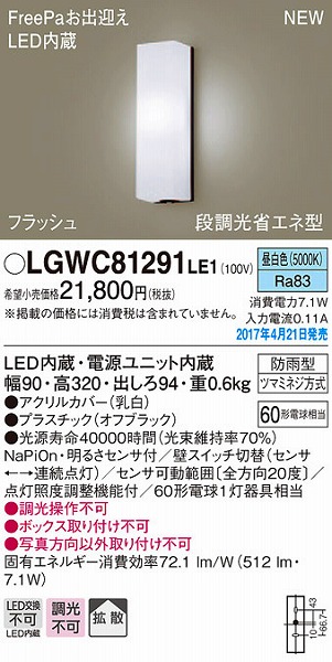 LGWC81291LE1 pi\jbN |[`Cg LEDiFj ZT[t (LGWC81291 LE1)