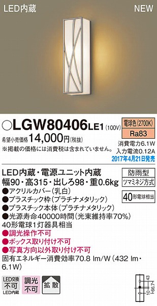 LGW80406LE1 pi\jbN |[`Cg LEDidFj (LGW80406 LE1)