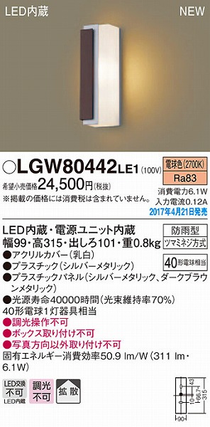 LGW80442LE1 pi\jbN |[`Cg LEDidFj (LGW80442 LE1)