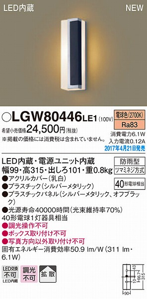 LGW80446LE1 pi\jbN |[`Cg LEDidFj (LGW80446 LE1)
