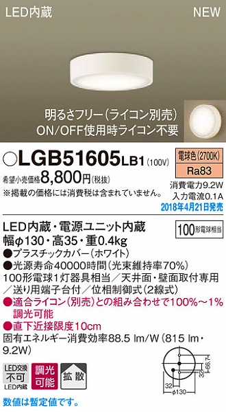 LGB51605LB1 pi\jbN ^V[OCg zCg LEDidFj (LGB51605 LB1)
