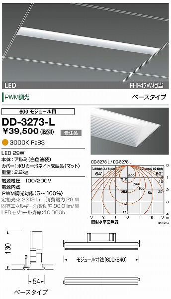 DD-3273-L RcƖ x[XCg F 600W[p LED dF 