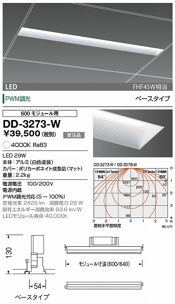 DD-3273-W RcƖ x[XCg F 600W[p LED F 