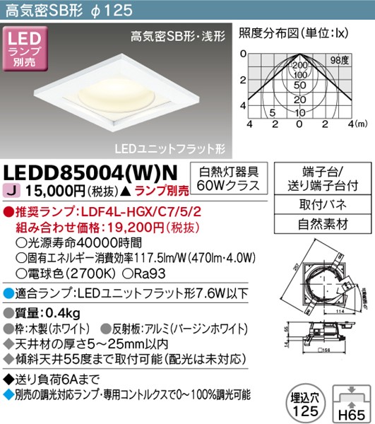 LEDD85004(W)N  _ECg 125 vʔ