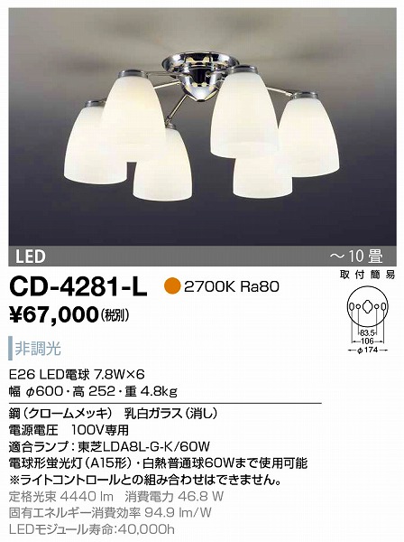 CD-4281-L RcƖ VfA N[bL LED `10