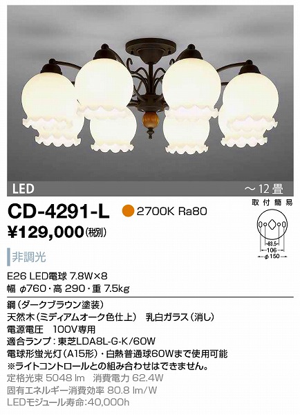 CD-4291-L RcƖ VfA ~fBAI[NF LED `12