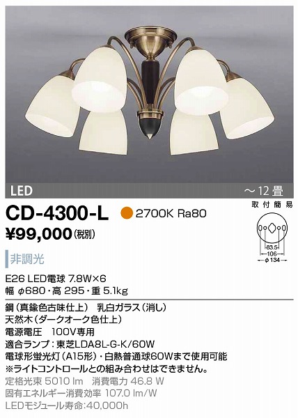 CD-4300-L RcƖ VfA _[NI[NF LED `12