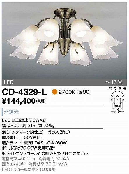 CD-4329-L RcƖ VfA AeB[N LED `12