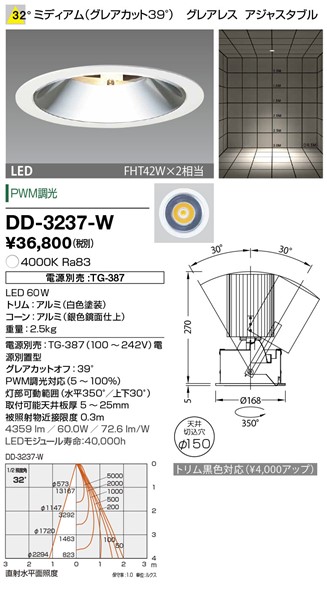 DD-3237-W RcƖ jo[T_ECg 150 F LED F  p dEʔ