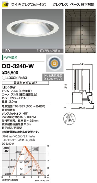 DD-3240-W RcƖ p_ECg 150 F LED F  Lp dEʔ