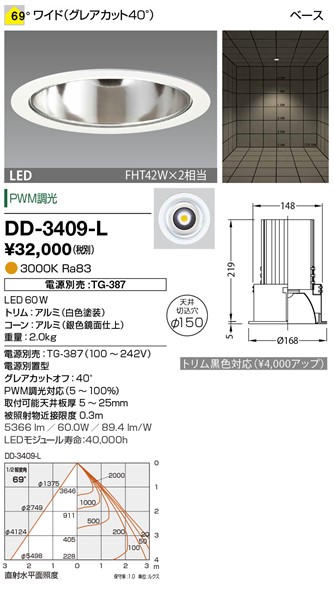 DD-3409-L RcƖ _ECg 150 F LED dF  Lp dEʔ