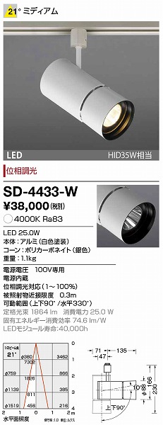 SD-4433-W RcƖ X|bgCg F LED