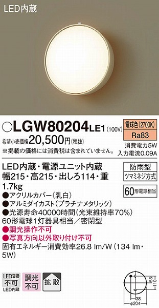 LGW80204LE1 pi\jbN |[`Cg LEDidFj