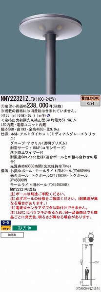 最大76%OFFクーポン パナソニック照明器具のコネクトパナソニック LED街路灯 電球色 NNY22554LF9