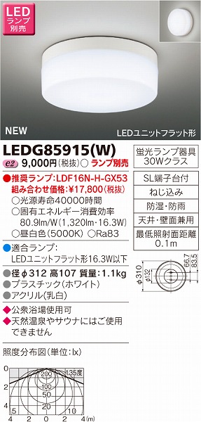 LEDG85915(W)  pV[OCg LED