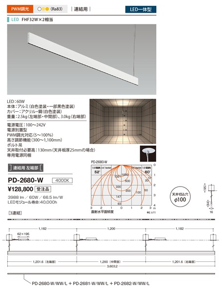 2017N2\ PD-2680-W RcƖ y_g F LED