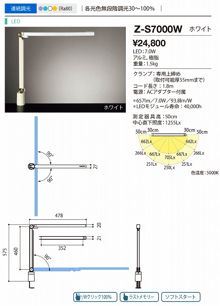 y5\z Z-S7000W RcƖ ZCg zCg LED