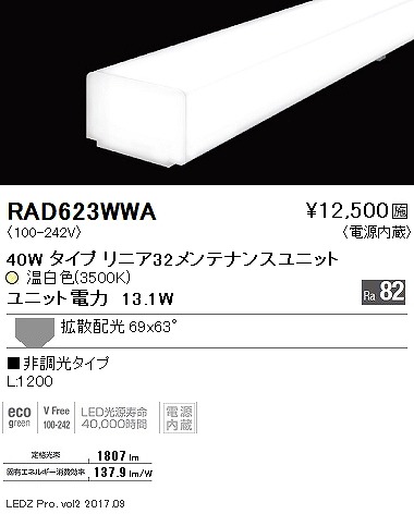 RAD623WWA Ɩ ԐڏƖ XCjbg LED