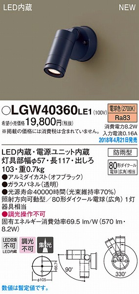 LGW40360LE1 pi\jbN OpX|bgCg ItubN LEDidFj (LGW40360 LE1)