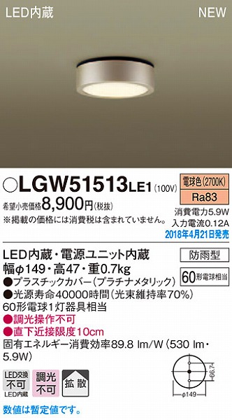 LGW51513LE1 pi\jbN p_ECg v`i^bN LEDidFj (LGW51513 LE1)