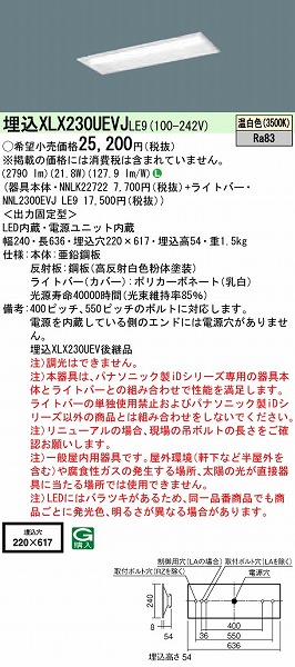 XLX230UEVJLE9 pi\jbN x[XCg 20` ʊJ W220 LED(F)