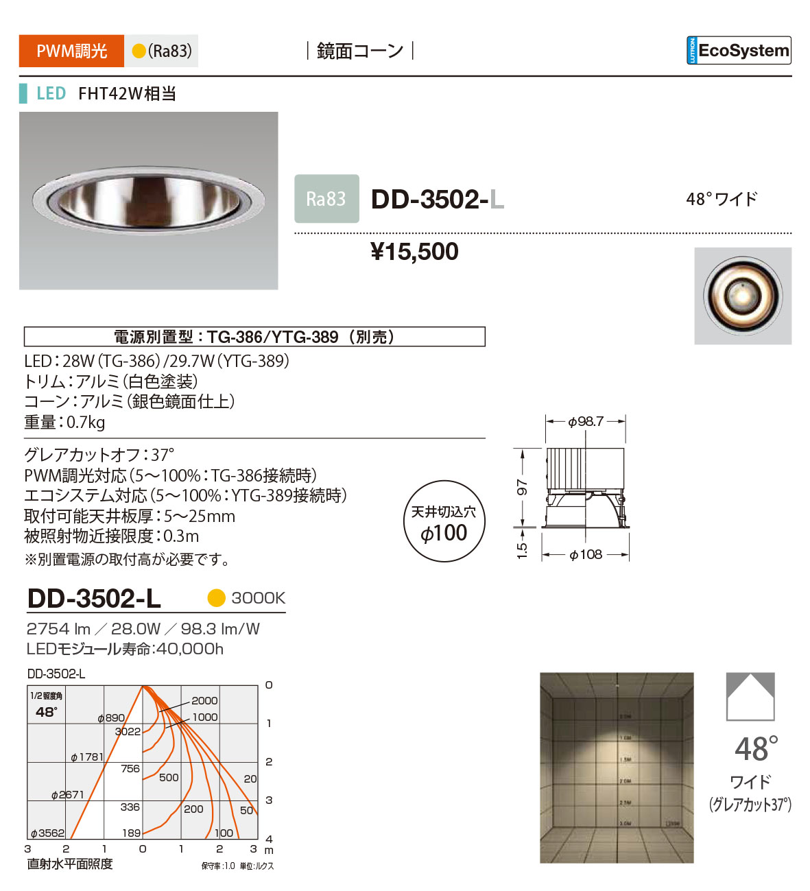 DD-3502-L RcƖ _ECg  100 LED dF  48x