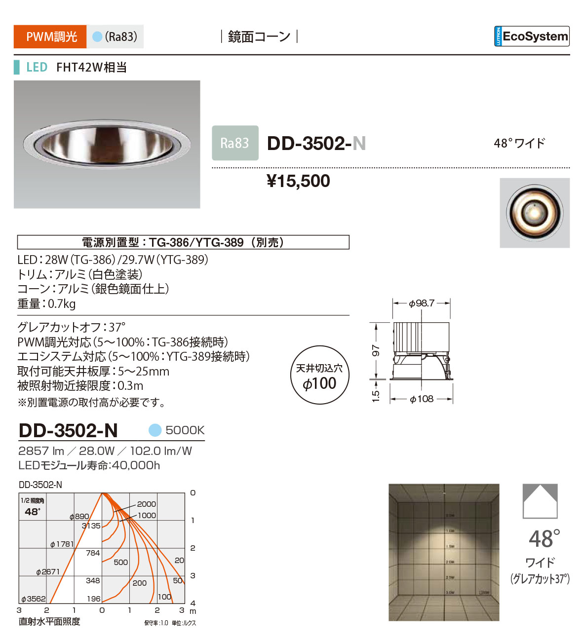 DD-3502-N RcƖ _ECg  100 LED F  48x