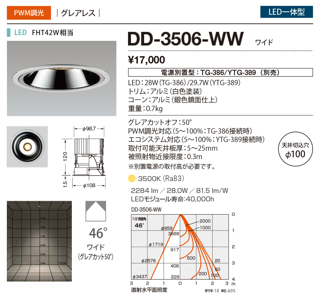 DD-3506-WW RcƖ _ECg F 100 LED F  46x