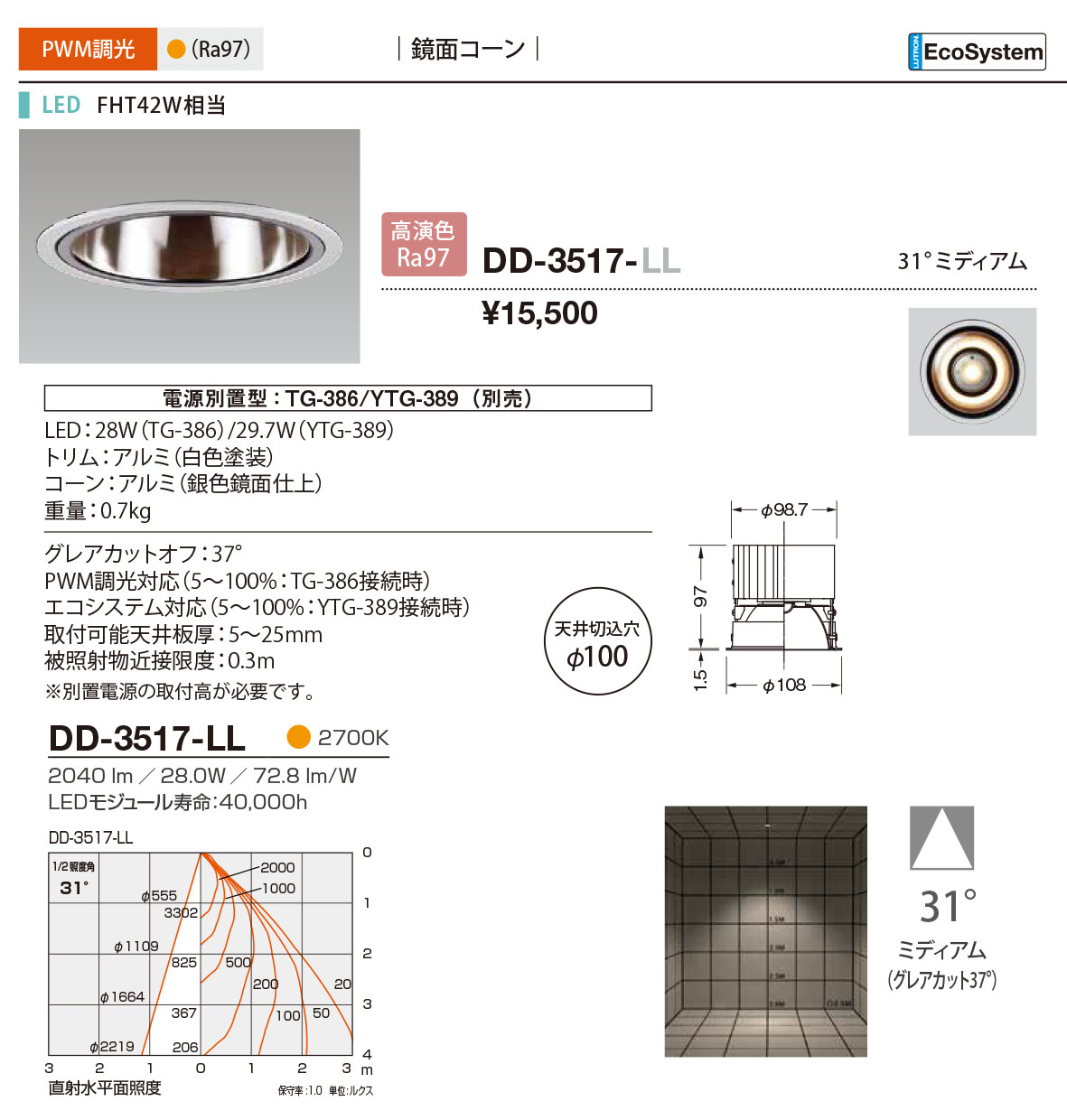 DD-3517-LL RcƖ _ECg  100 LED dF  31x