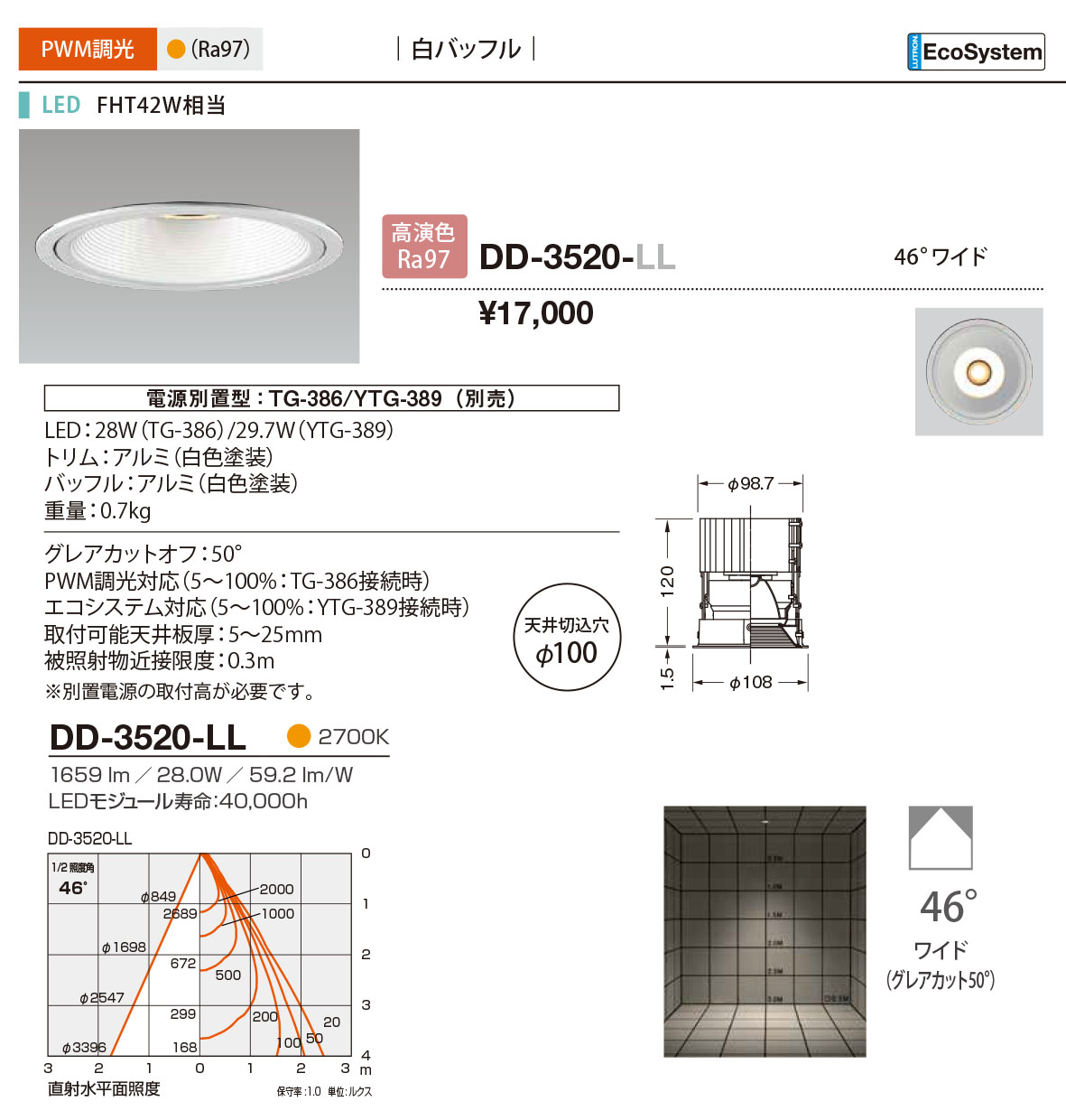 DD-3520-LL RcƖ _ECg obt 100 LED dF  46x