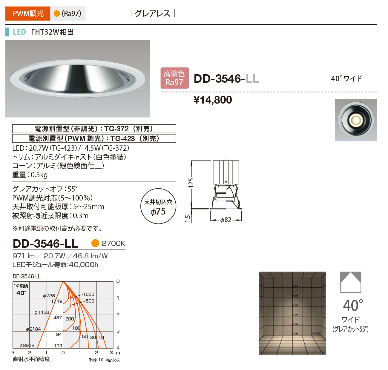 DD-3546-LL RcƖ _ECg F 75 LED dF  40x