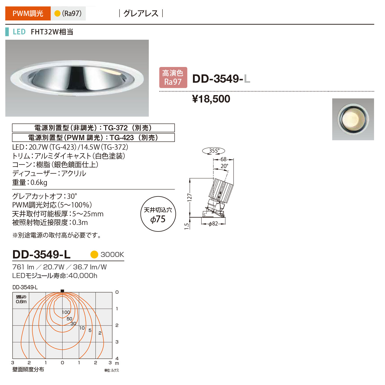 DD-3549-L RcƖ _ECg F 75 LED dF  EH[EHbV
