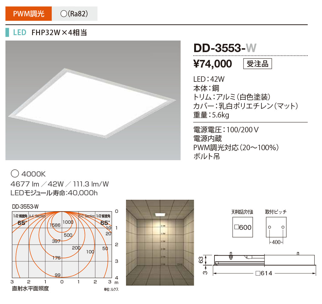 DD-3553-W RcƖ XNGAx[XCg F 600 LED F 