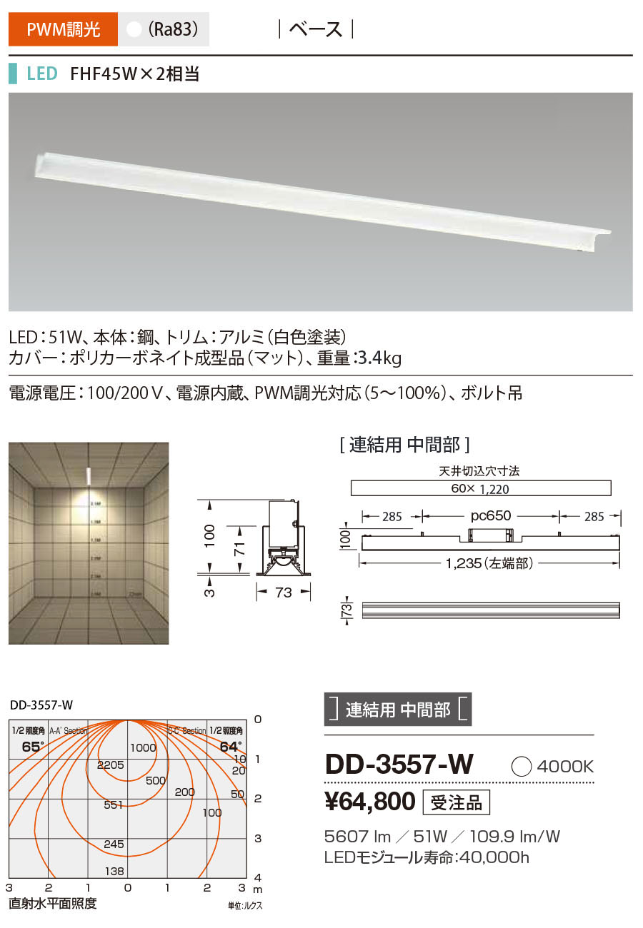 DD-3557-W RcƖ x[XCg F Ap ԕ LED F 