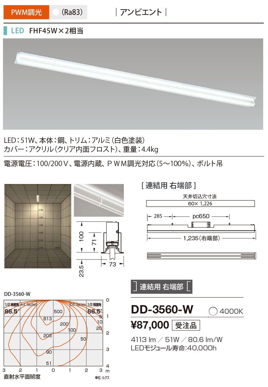 DD-3560-W RcƖ x[XCg F Ap E[ LED F 