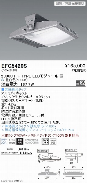 EFG5420S Ɩ VpV[OCg LED F Fit
