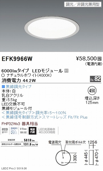 EFK9966W Ɩ ~^x[XCg /񒲌p^ plt 470 LED F Fit