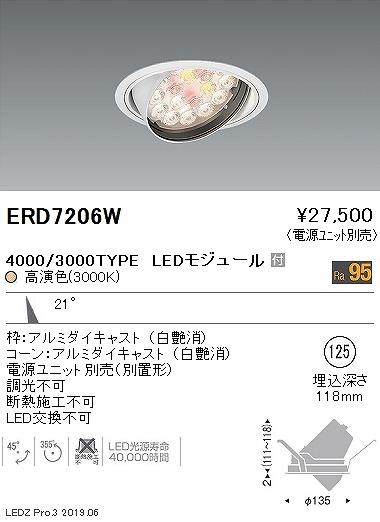 ERD7206W Ɩ jo[T_ECg Np LED F(dF)