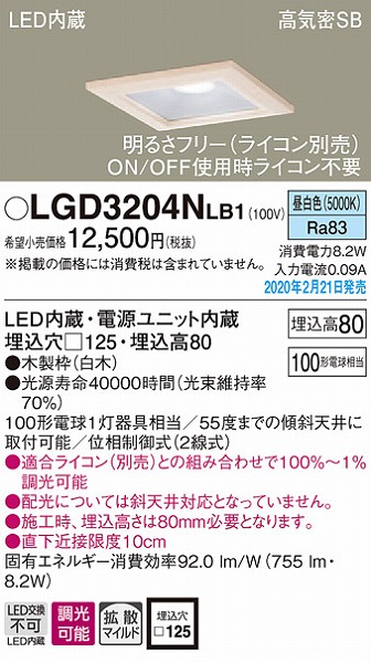 LGD3204NLB1 pi\jbN a_ECg  125 LED F  gU (LGB76365LB1 i)