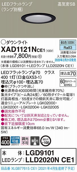 XAD1121NCE1 pi\jbN _ECg ubN 100 LEDiFj W (XLGB77615CE1 i)