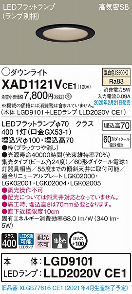 XAD1121VCE1 pi\jbN _ECg ubN 100 LEDiFj W (XLGB77616CE1 i)