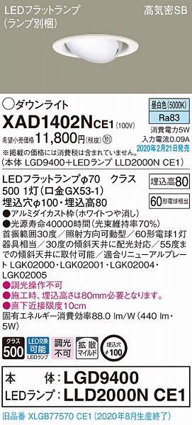 XAD1402NCE1 pi\jbN jo[T_ECg zCg 100 LEDiFj gU (XLGB77570CE1 pi)