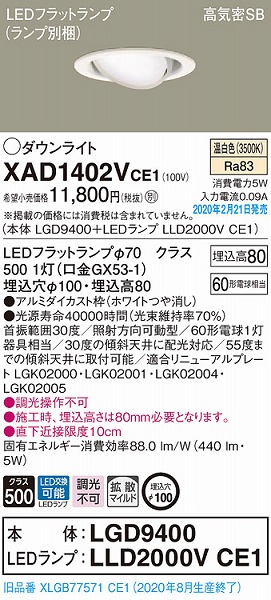 XAD1402VCE1 pi\jbN jo[T_ECg zCg 100 LEDiFj gU (XLGB77571CE1 pi)