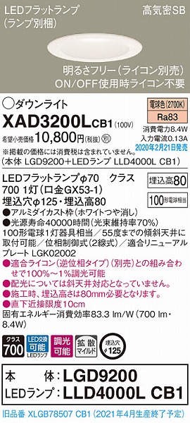 XAD3200LCB1 pi\jbN _ECg zCg 125 LED dF  gU (XLGB78507CB1 i)