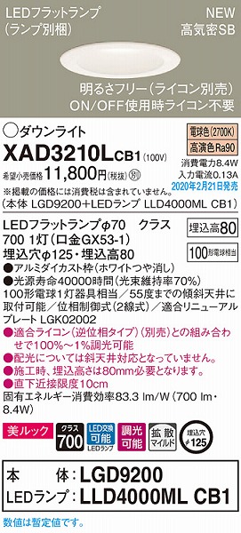 XAD3210LCB1 pi\jbN _ECg zCg 125 LED dF  gU (LGB74307LB1 i)