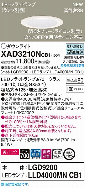 XAD3210NCB1 pi\jbN _ECg zCg 125 LED F  gU (LGB74305LB1 i)