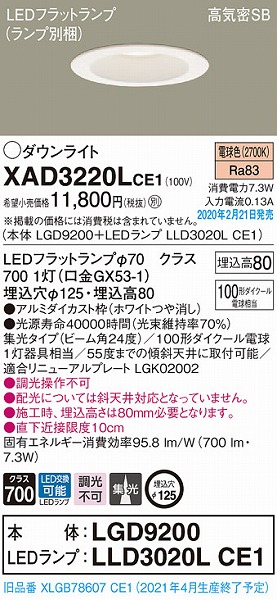 XAD3220LCE1 pi\jbN _ECg zCg 125 LEDidFj W (XLGB78607CE1 i)