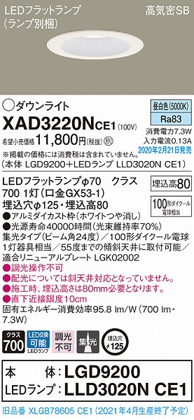 XAD3220NCE1 pi\jbN _ECg zCg 125 LEDiFj W (XLGB78605CE1 i)