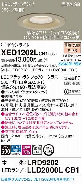 XED1202LCB1 pi\jbN p_ECg v`i 150 LED dF  gU (XLGW72425CB1 i)